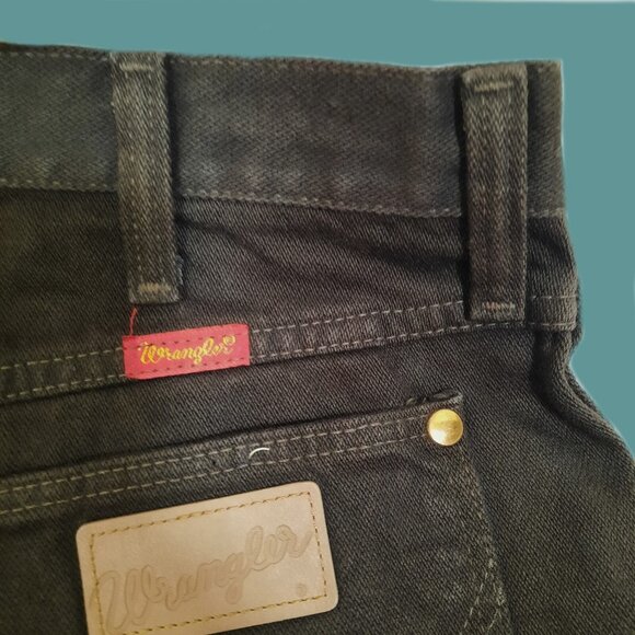 New Vintage 90s Wrangler Brown Jeans 33 x 35 High Waist Tapered Leg - Picture 4 of 8